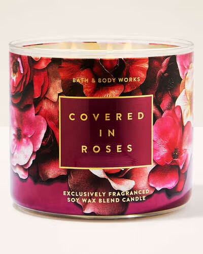 Vela Aromática 3 Pavios Covered in Roses Bath & Body Works