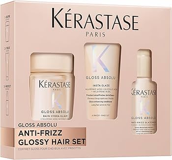 Kit Kérastase Paris Anti Frizz + Glossy Hair Set - Contém 3 itens