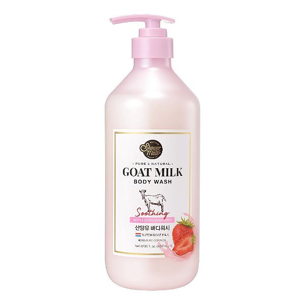Sabonete Líquido Cremoso Goat Milk With Strawberry Soothing 800ml