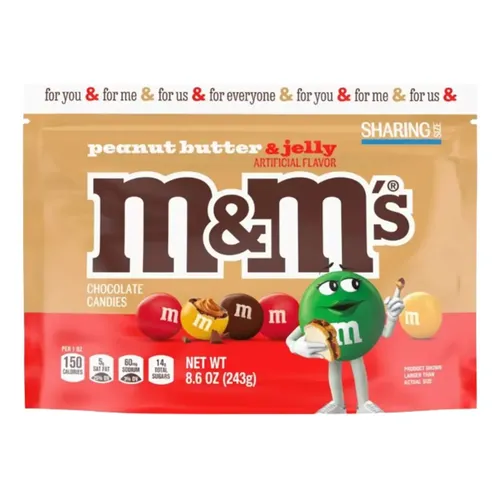 M&M’s De Manteiga de Amendoim e Geleia 243g