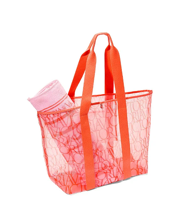 Bolsa de Praia Laranja Neon Victoria’s Secret