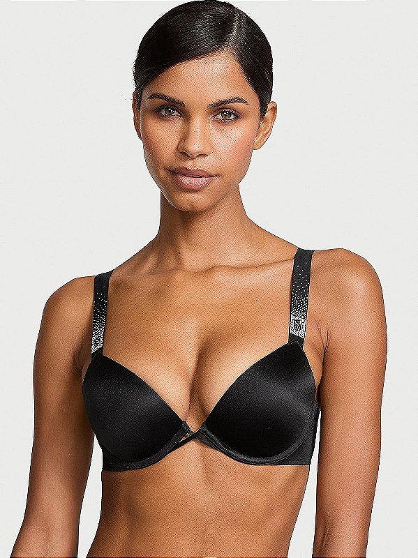 Sutiã Preto Alça em Stras Victoria’s Secret Tam 36C