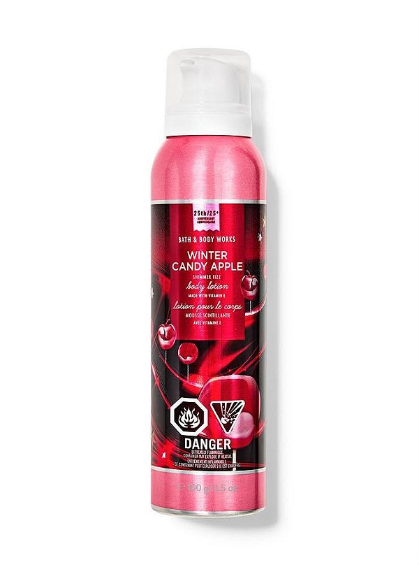 Hidratante Corporal Efervescente Winter Candy Apple Shimmer Bath & Body Works 100g
