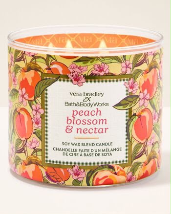 Vela Aromática 3 Pavios Peach Blossom & Néctar Bath & Body Works