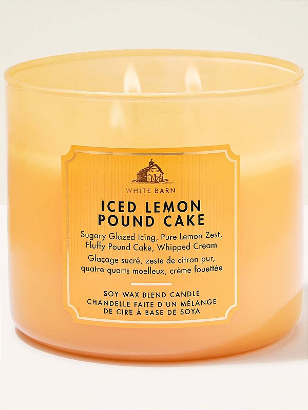 Vela Aromática 3 Pavios Iced Lemon Pound Cake Bath & Body Works