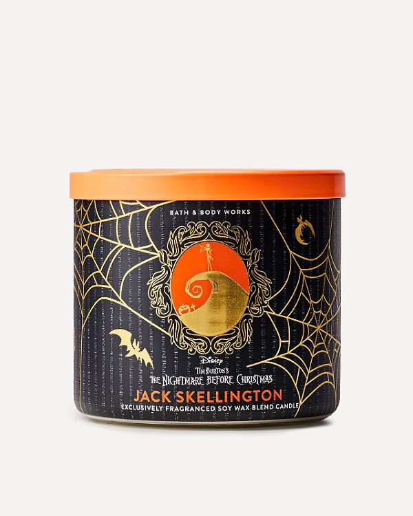 Vela Aromática 3 Pavios Jack Skellington Bath & Body Works #nightmare