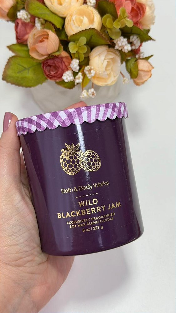 Vela Aromatica 1 Pavio Wild BlackBerry Jam Bath & Body Works