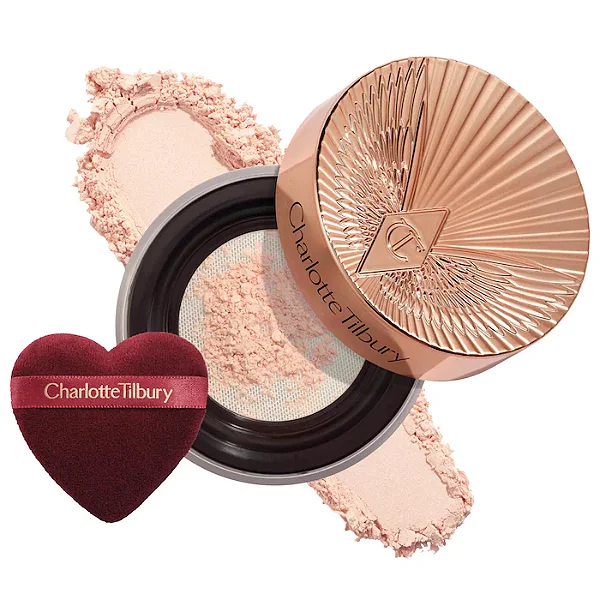 Charlotte Tilbury Airbrush Flawless Blur Loose Setting Powder Cor Brightening Peach