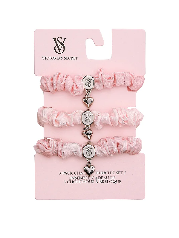 Kit 3 Elasticos de Cabelo Rosa Victoria´s Secret