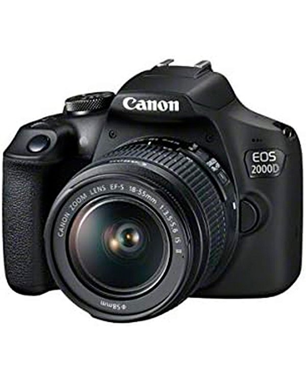 Câmera Canon Eos 2000D Wi-Fi/Nfc com Lente Ef-s 18-55 Mm III - Preta