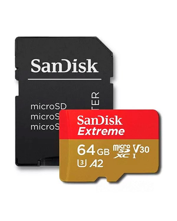 Mem Micro SD 64GB Sandisk Extreme 170-80MB/S U3 4K (SDSQXAH-064G-GN6AA)