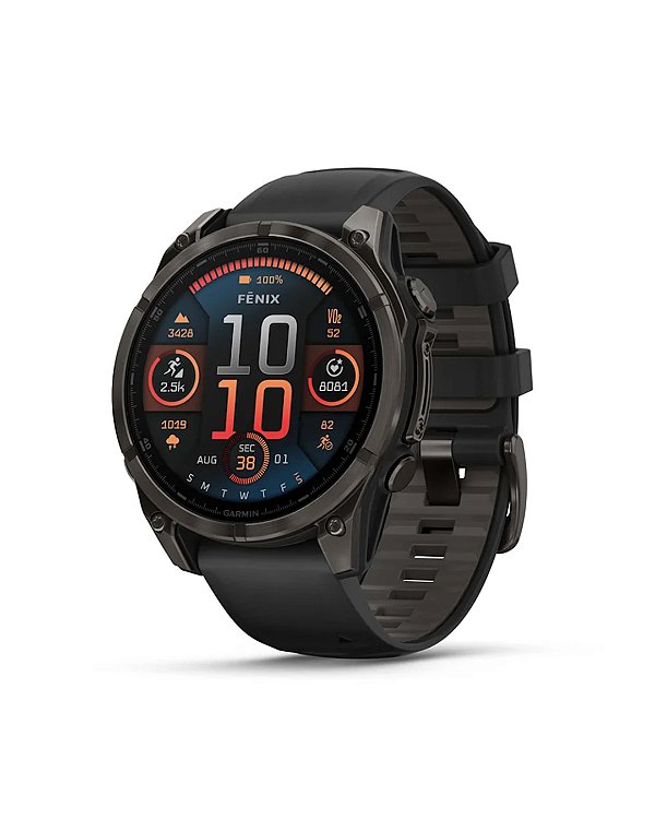 Relógio Garmin Fenix 8 47mm AMOLED Sapphire Titanium 010-02904-20