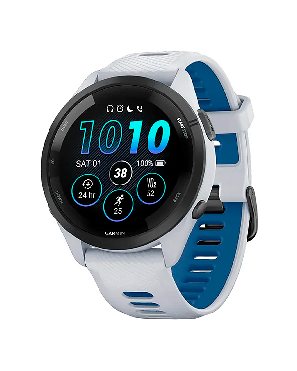 Relógio Garmin Forerunner 265 Music - Whitestone/Tidal Blue (010-02810-01)