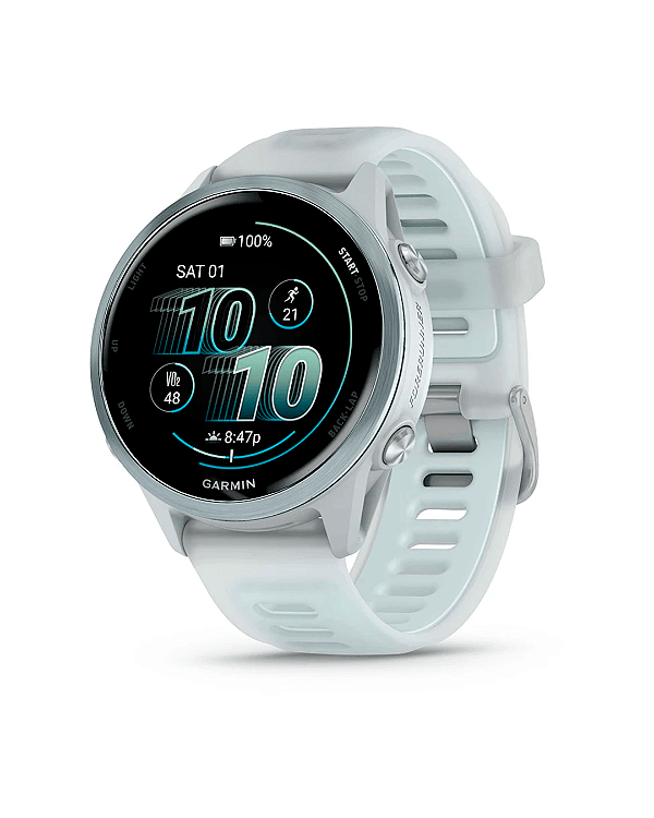 Relógio Garmin Forerunner 570  42mm - Cloud Blue Aluminum with Translucent WhitestoneCloud Blue Band -010-02970-01