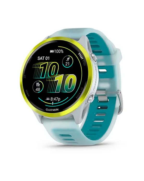 Relógio Garmin Forerunner 570 47mm - Amp Yellow Aluminum with Translucent WhitestoneTurquoise Band - 010-02971-01