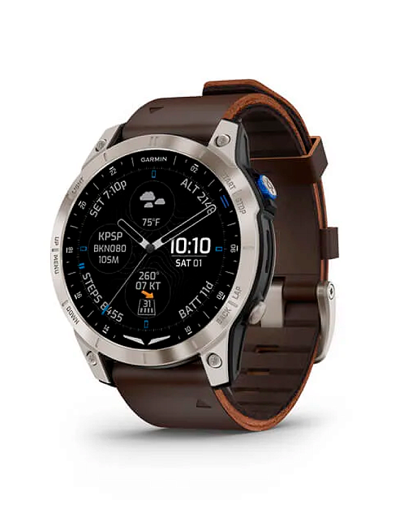 Relógio Garmin D2 Mach 1 Leather Aviator