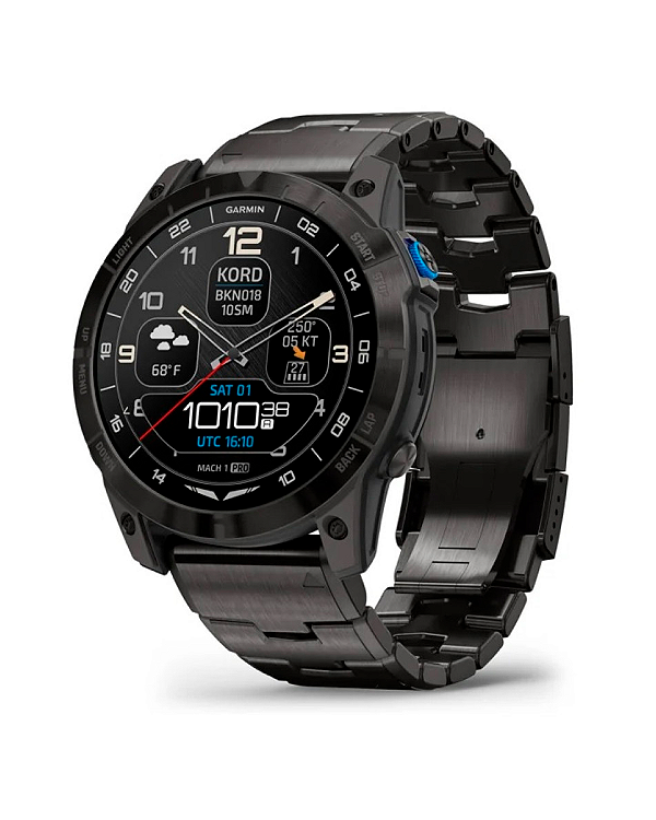 Relógio Garmin D2 Mach 1 Pro Titanium Aviator Smartwatch
