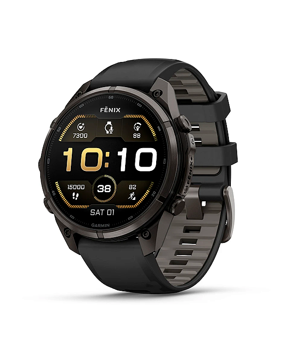 Relógio Garmin Fenix 9 Pro Sapphire 47mm - Titanium/Carbon Black- 010-04336-15