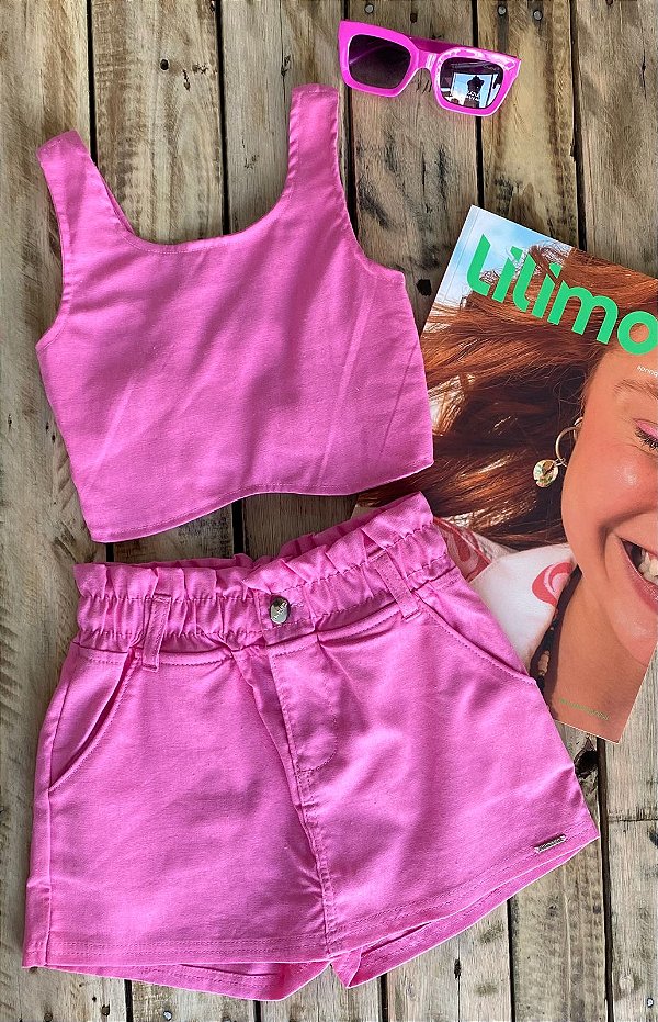 Conjunto Short Saia Paty Lover