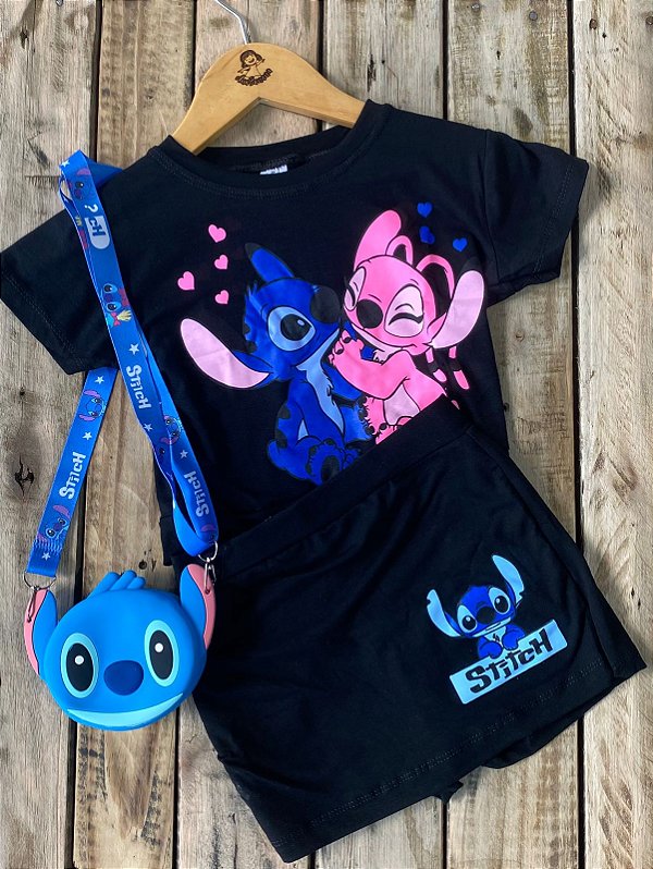 Conjunto shorts saia  Stitich Comfy