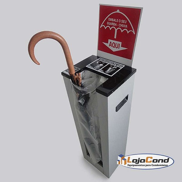 Embalador de Guarda Chuvas Quadrado em Inox reforçado
