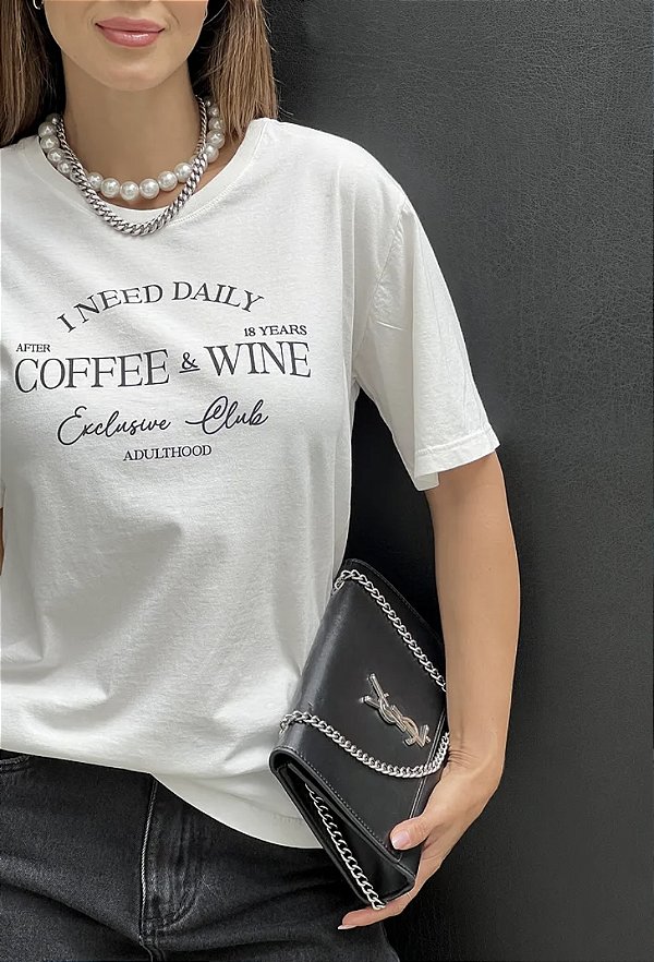 T-shirt Dolce-me (Estonada) - Coffee & Wine - Off White