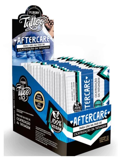 Caixa Pomada Cicatrizante Para Tattoo Aftercare Mboah 10ml | Display com 25 unid