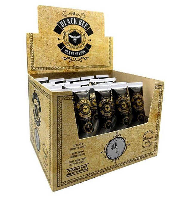 Caixa Pomada After Care Black Bee Tattoo 15g - 20 Un.