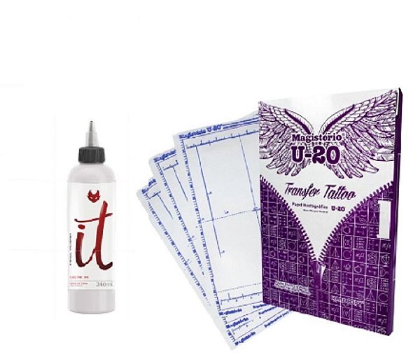 Transfer It Electric Ink 30ml + 20 Folhas U-20 Hectográfico