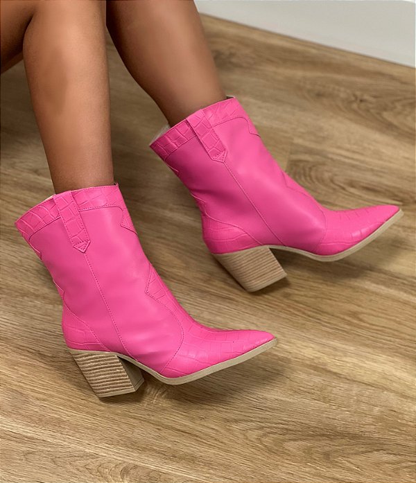 Bota western/country rosa - Azure Shoes - Amou, comprou, recebeu!
