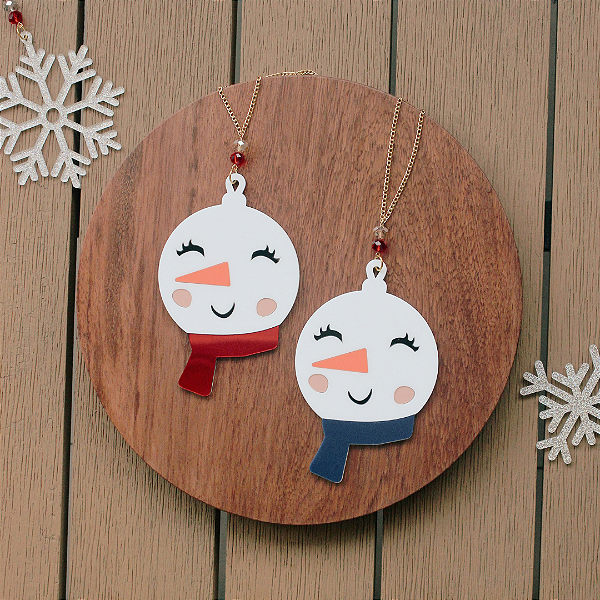Pingente de Natal Boneco de Neve