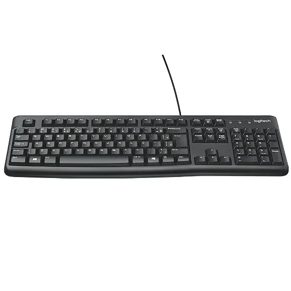 Teclado com fio Logitech K120.