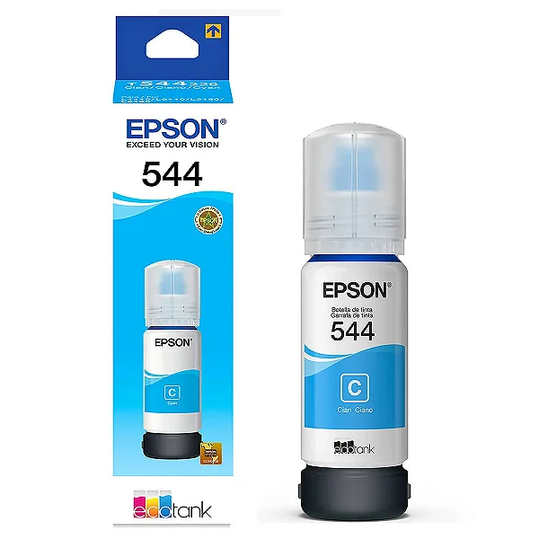 Tinta para impressora Epson 544 Ciano Original.