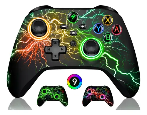 Controle Sem Fio Para PC Nintendo Switch Android Ios LED RGB.