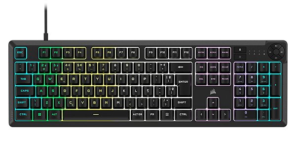 Teclado Gamer Mecânico Corsair K55 Core RGB.
