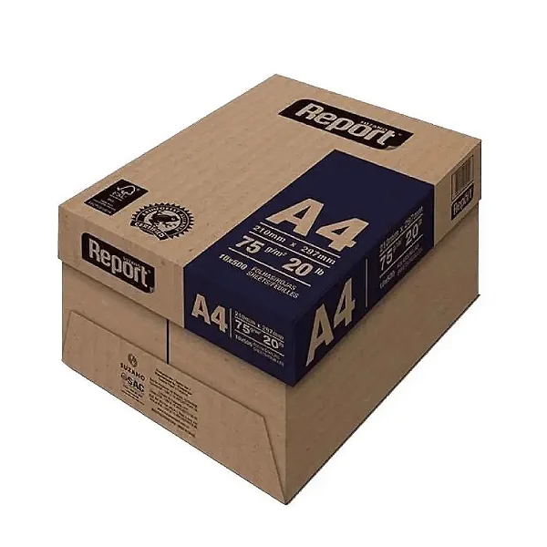 Caixa de folhas A4 / 10 pacotes com 500 folhas Report.