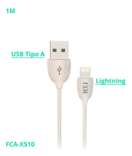 Cabo USB Lightning 1M FCA-X510 Fam.