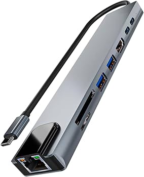 Hub Adaptador USB-C Hub 8 in 1 HUB0081 HDMI 4K para Notebook e Mac.