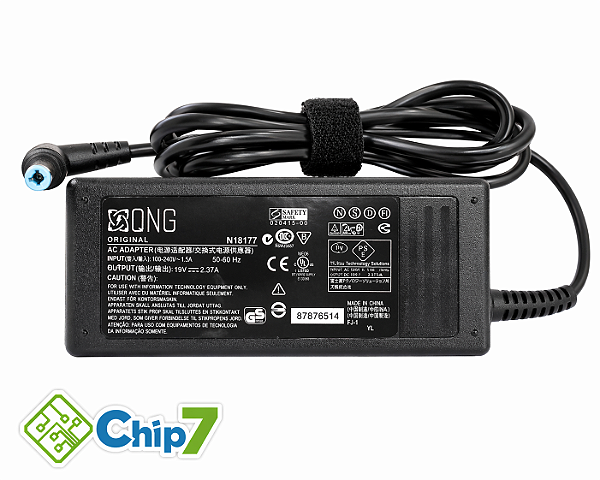 Carregador Para Notebook Acer 19V 2.37A 45w.