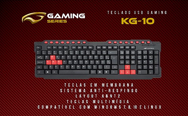 Teclado Gamer C3Tech KG-10 USB.