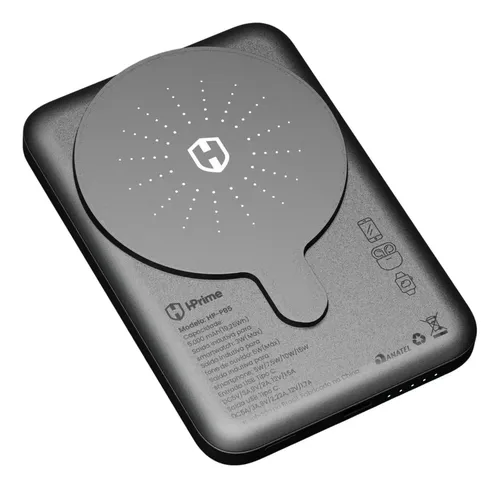 Power Bank HPrime Hybrid5 5000 mAh Wireless USB-C Grafite - HP-PB5.