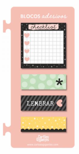 BLOCOS ADESIVOS BK01 CARTOES GIGANTES