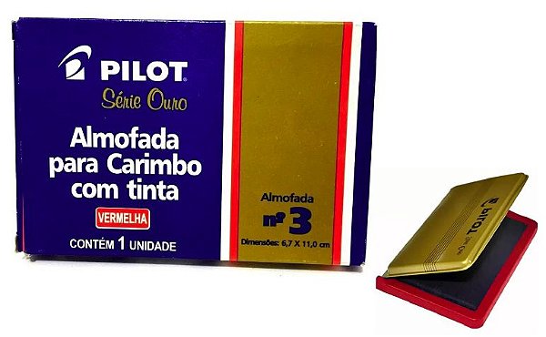 ALMOFADA PARA CARIMBO - VERMELHA