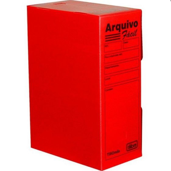 ARQUIVO MORTO PLASTICO PRONTOBOX - VERMELHO
