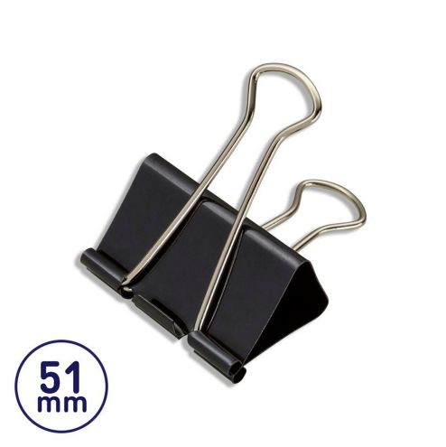 BINDER CLIPS 51MM PRETO CIS/BRW UNID
