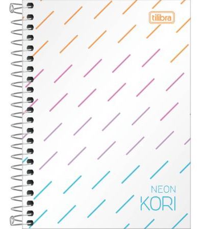 CADERNETA TILIBRA A6 ESPIRAL CF NEON KORI 80FLS