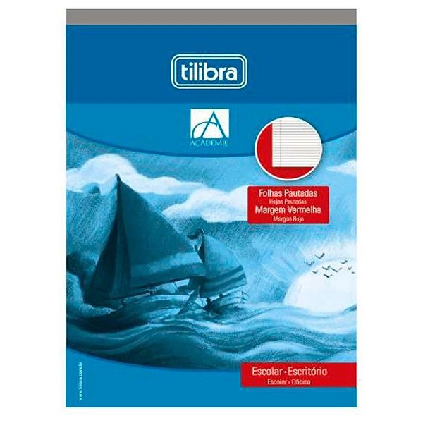 BLOCO TILIBRA A4 BROCHURA PAUTADO ACADEMIE 50FLS
