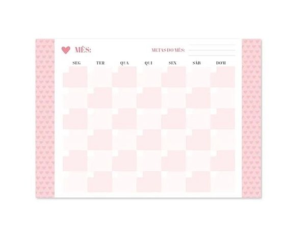 BLOCO OTIMA A4 PINK STONE CALENDARIO