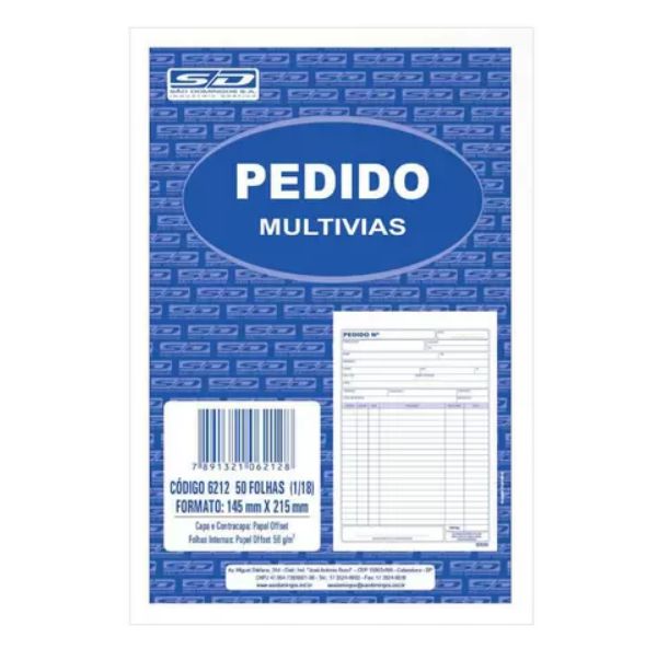 BLOCO DE PEDIDO SAO DOMINGOS MULTIVIAS 80FLS