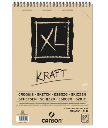 BLOCO ESPIRAL A4 XL KRAFT C/ 60FLS